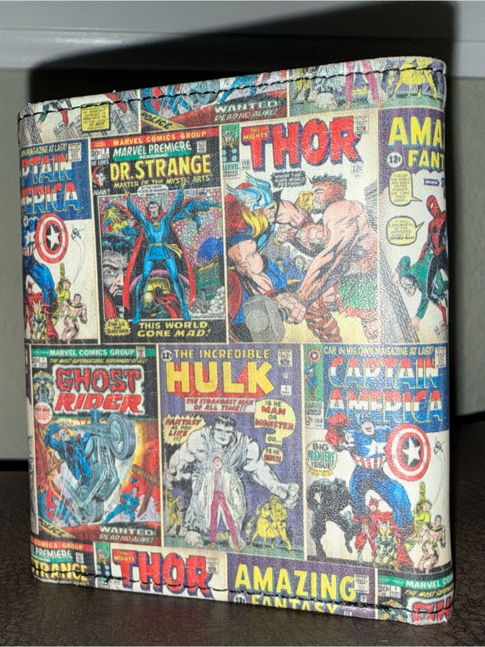 Marvel Multicolor Comic Cover Wallet - Retro Superhero Collage